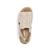 Rieker Knitted Wedge Slingback Sandal - Cream Combi